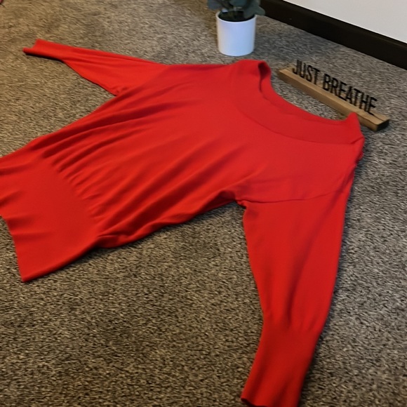 Beautiful off the shoulder red sweater! - Picture 2 of 3